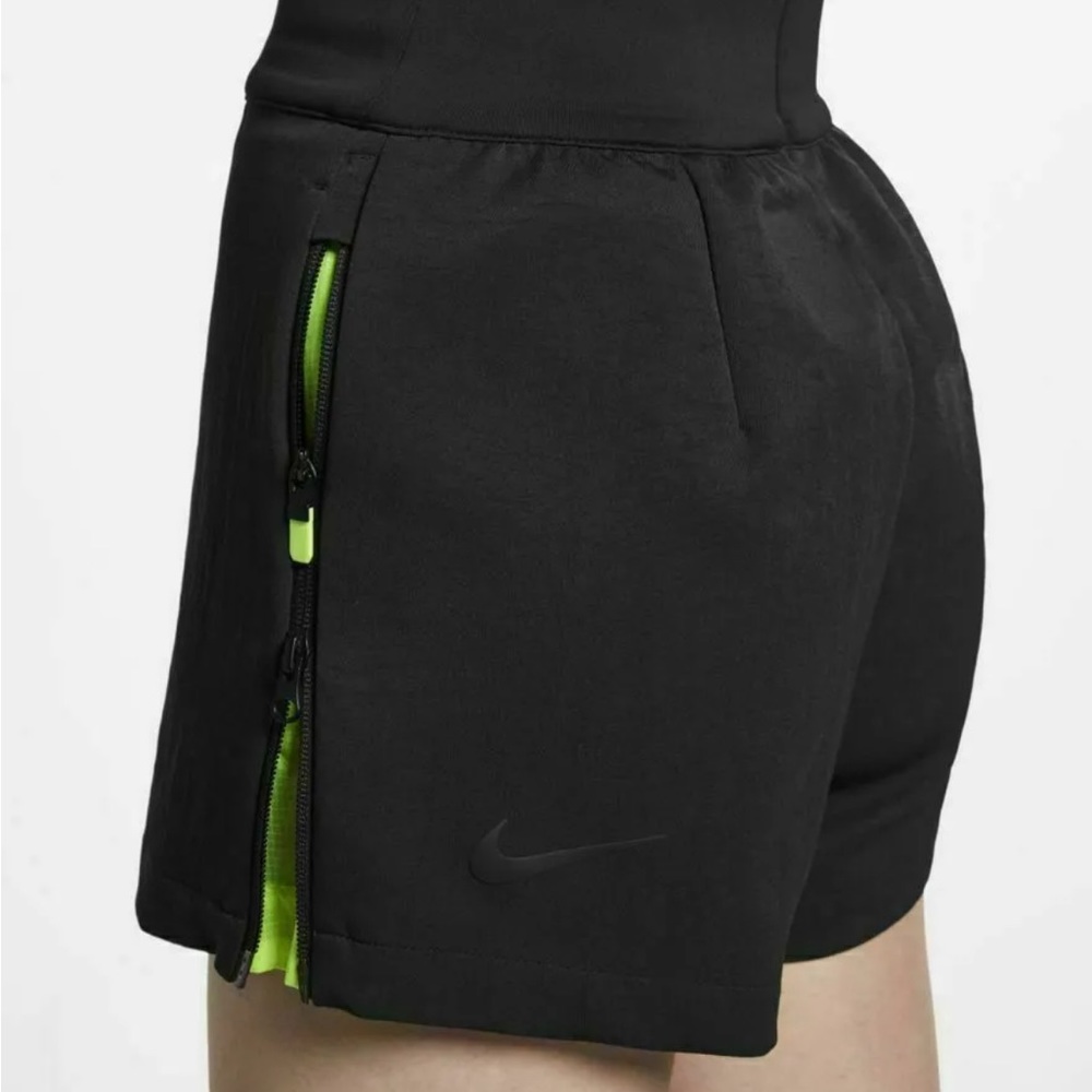 Nike Black Shorts with Neon Green Trim